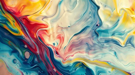 Obraz premium Colorful abstract paint swirls and patterns