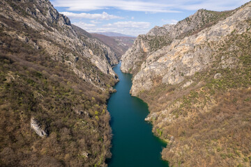 Obraz na płótnie Canvas View of Matka Canyon in North Macedonia