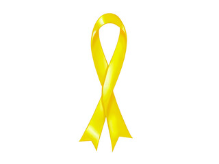 Lazo amarillo PNG. Concepto sentimiento catalán - obrazy, fototapety, plakaty