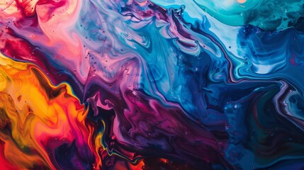 Abstract colorful paint swirls