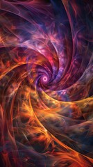 Abstract colorful swirl digital art