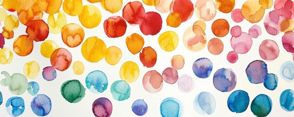 Colorful watercolor dot pattern