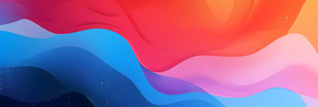 An abstract with fluid shapes and vibrant color gradients,