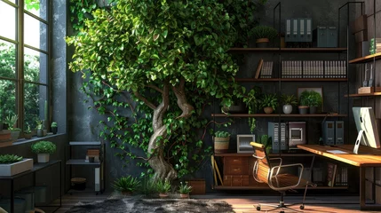 Keuken spatwand met foto Tropical Tranquility Rattan Elegance in Botanical Lounge © Rifat