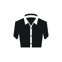 Mens shirt icon. Cloth icon. Rounded button. Vector