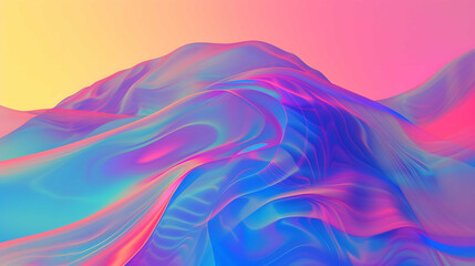 Holographic surface. Abstract gradient background in pastel colors. Multicolor, versatile backdrop...