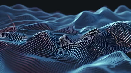 Rolgordijnen Flowing wave transparent glass cloth © marius