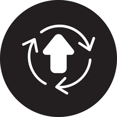 continuous improvement glyph icon
