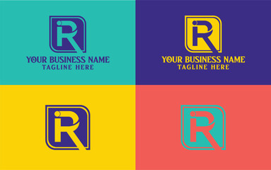 IR initials letter logo, IR Logo design, IR company logo