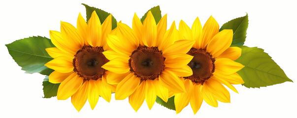 Sunflower isoated on white background