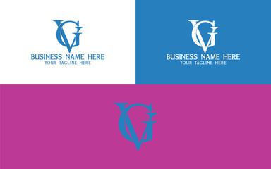 Premium letter GV logo or VG Monogram Logo Design