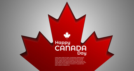 Happy canada day banner design. Canada template background