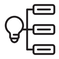 project management line icon
