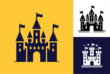Castle and towers icon. illustration of a castle,  illustration of church, Set of design elements. Castle towers. Vector illustration