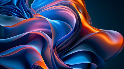 3d abstract render futuristic background banner wallpaper ai generated