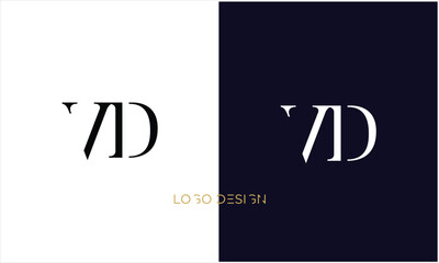 VD, DV, V, D, Abstract letters Logo Monogram