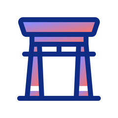 Editable shrine, gate, vector icon. Landmark, monument, religious, cultural, building, architecture. Part of a big icon set family. Perfect for web and app interfaces, presentations, infographics, etc