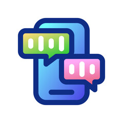 Editable voice recording, message, chat, audio vector icon. Remote work, job, profession, freelance. Part of a big icon set family. Perfect for web and app interfaces, presentations, infographics, etc