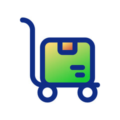 Editable package trolley vector icon. Shipping, delivery, e-commerce, transport, logistics. Part of a big icon set family. Perfect for web and app interfaces, presentations, infographics, etc