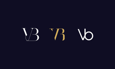 VB, BV, V, B, Abstract Letters Logo Monogram