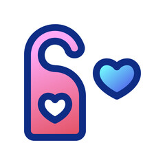 Editable hotel doorhanger vector icon. Wedding, valentine, love, celebration. Part of a big icon set family. Perfect for web and app interfaces, presentations, infographics, etc