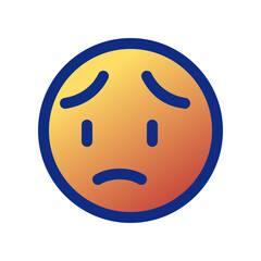 Editable worry, sad face expression emoticon vector icon. Part of a big icon set family. Part of a big icon set family. Perfect for web and app interfaces, presentations, infographics, etc