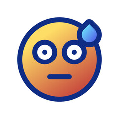 Editable confused, shocked, surprised emoticon vector icon. Part of a big icon set family. Part of a big icon set family. Perfect for web and app interfaces, presentations, infographics, etc