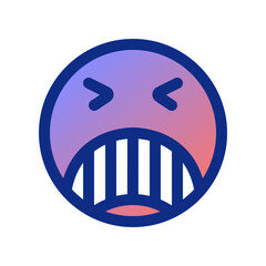 Editable angry, upset, expression emoticon vector icon. Part of a big icon set family. Part of a big icon set family. Perfect for web and app interfaces, presentations, infographics, etc