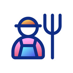 Fototapeta premium Editable farmer vector icon. People, person, profession. Part of a big icon set family. Perfect for web and app interfaces, presentations, infographics, etc