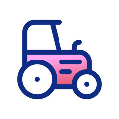 Editable tractor vector icon. Farming, transportation, vehicle, agriculture. Part of a big icon set family. Perfect for web and app interfaces, presentations, infographics, etc