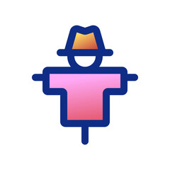 Editable scarecrow, strawman vector icon. Farm, field, crops. Part of a big icon set family. Perfect for web and app interfaces, presentations, infographics, etc