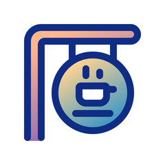 Editable store sign vector icon. Cafe, coffee shop, restaurant, drink, beverages. Part of a big icon set family. Perfect for web and app interfaces, presentations, infographics, etc