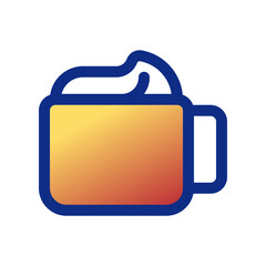 Editable cafe latte vector icon. Cafe, coffee shop, restaurant, drink, beverages. Part of a big icon set family. Perfect for web and app interfaces, presentations, infographics, etc