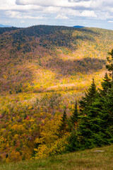 Fall season on Mont Sutton in Quebc Canada