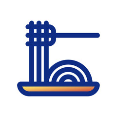 Editable spaghetti, noodle vector icon. Food, restaurant. Part of a big icon set family. Perfect for web and app interfaces, presentations, infographics, etc