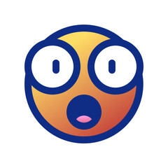 Editable surprised, astonished, shocked face vector icon. Part of a big icon set family. Perfect for web and app interfaces, presentations, infographics, etc