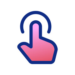 Obraz premium Editable one finger hold vector icon. Part of a big icon set family. Perfect for web and app interfaces, presentations, infographics, etc