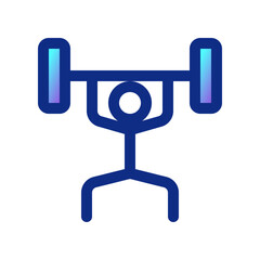 Editable weight lifting vector icon. Part of a big icon set family. Perfect for web and app interfaces, presentations, infographics, etc