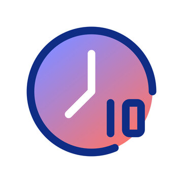 Editable countdown timer 10 seconds vector icon. Part of a big icon set family. Perfect for web and app interfaces, presentations, infographics, etc