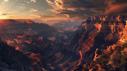 Grand canyon concept in nature background state