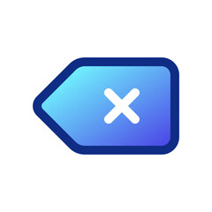 Editable delete, backspace vector icon. Part of a big icon set family. Perfect for web and app interfaces, presentations, infographics, etc