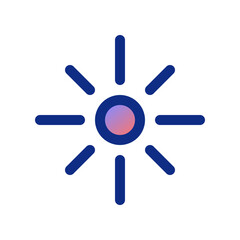 Editable bright sun vector icon. Part of a big icon set family. Perfect for web and app interfaces, presentations, infographics, etc