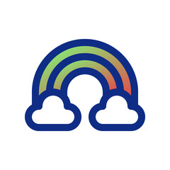 Editable rainbow vector icon. Part of a big icon set family. Perfect for web and app interfaces, presentations, infographics, etc