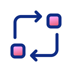 Editable vector data transfer synchronization icon. Part of a big icon set family. Perfect for web and app interfaces, presentations, infographics, etc