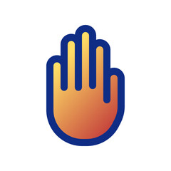 Editable stop, sign language vector icon. Part of a big icon set family. Perfect for web and app interfaces, presentations, infographics, etc