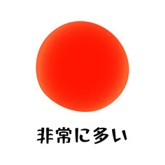 シンプルな花粉量の予報のイラスト