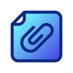 Editable vector attachment file icon. Part of a big icon set family. Perfect for web and app interfaces, presentations, infographics, etc