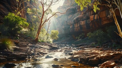 kings canyon, northern territory, australia - obrazy, fototapety, plakaty