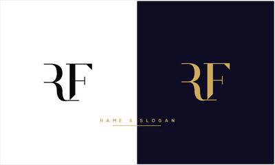 RF, FR, R, F, Abstract Letters Logo Monogram
