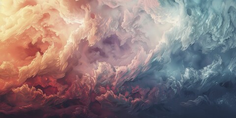 Analytic Atmospheres: Cloudy Abstract Skies reveal Predictive Insights. - obrazy, fototapety, plakaty